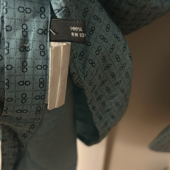 Vintage men’s salvatore ferragamo cotton button up dress shirt - Picture 5 of 13